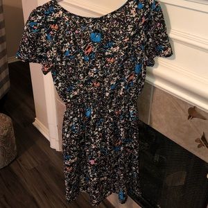 Black printed summer dress